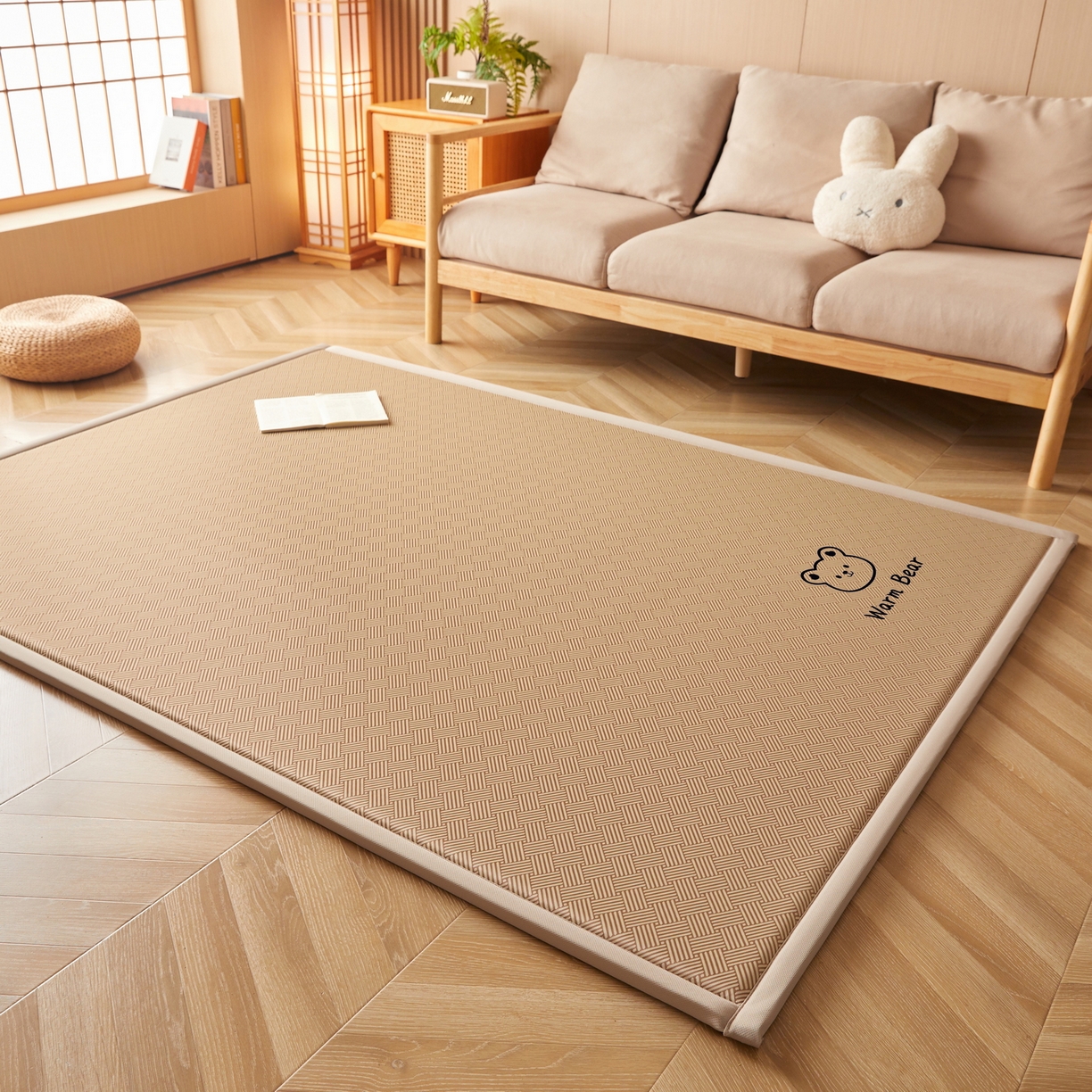 91家纺网 家纺一手货源 找家纺 （总）喜她床垫 2026新款纯色凉感冰丝地垫 时尚凉席地垫床垫（厚度1.5cm）