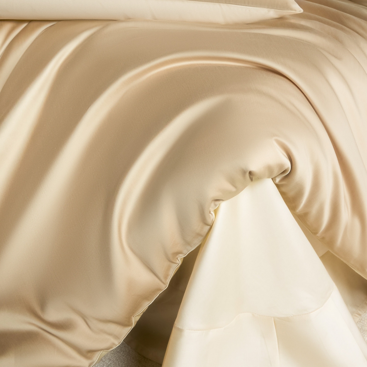 91家纺网 家纺一手货源 找家纺 秀色家纺 2026新款60S进口天丝贡缎新疆长绒棉纯色轻奢四件套 Air-天丝棉-温柔奶咖