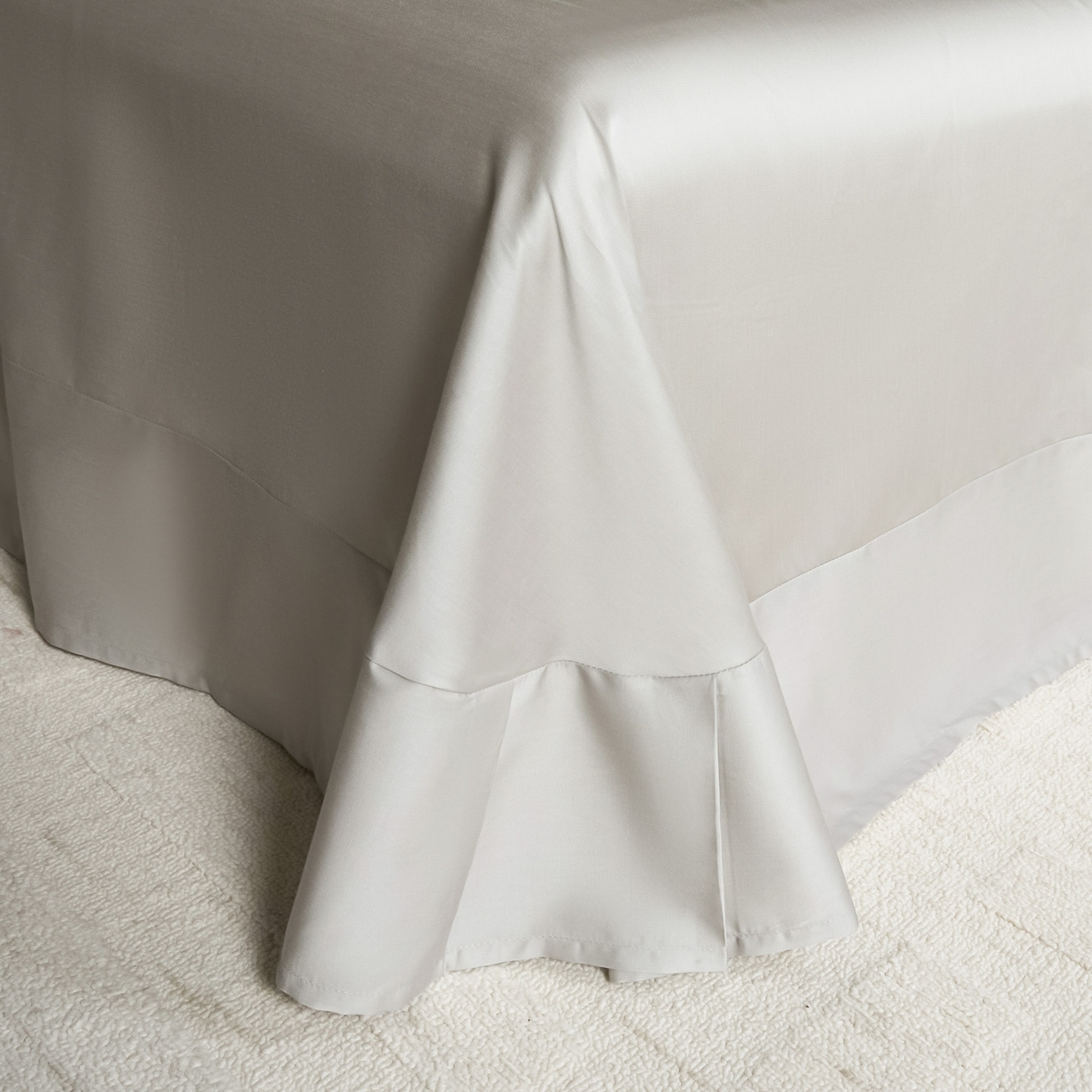 91家纺网 家纺一手货源 找家纺 秀色家纺 2026新款60S进口天丝贡缎新疆长绒棉纯色轻奢四件套 Air-天丝棉-幻影灰+薄雾灰