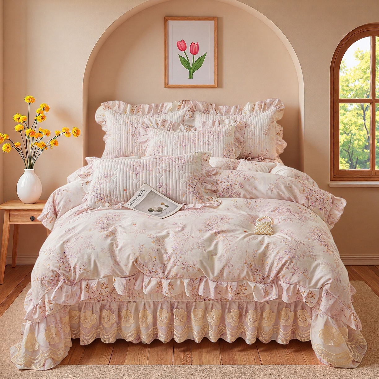 91家纺网 家纺一手货源 找家纺 （总）宜凡家纺 2026新款全棉数码印花床盖三四件套①号系列四件套