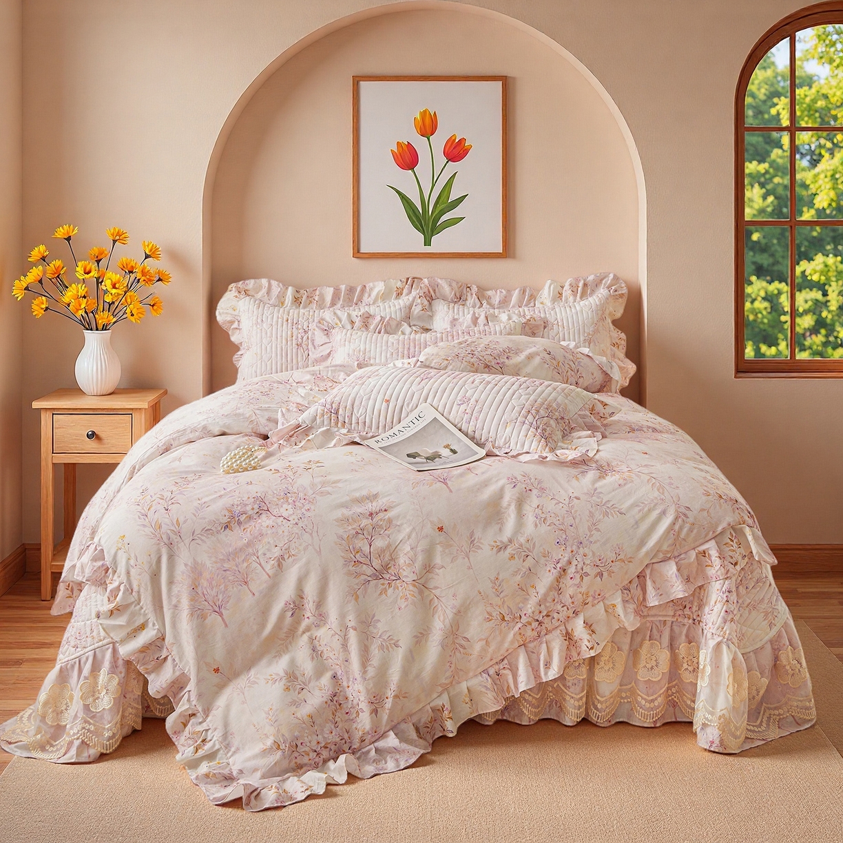 91家纺网 家纺一手货源 找家纺 （总）宜凡家纺 2026新款全棉数码印花床盖三四件套①号系列四件套