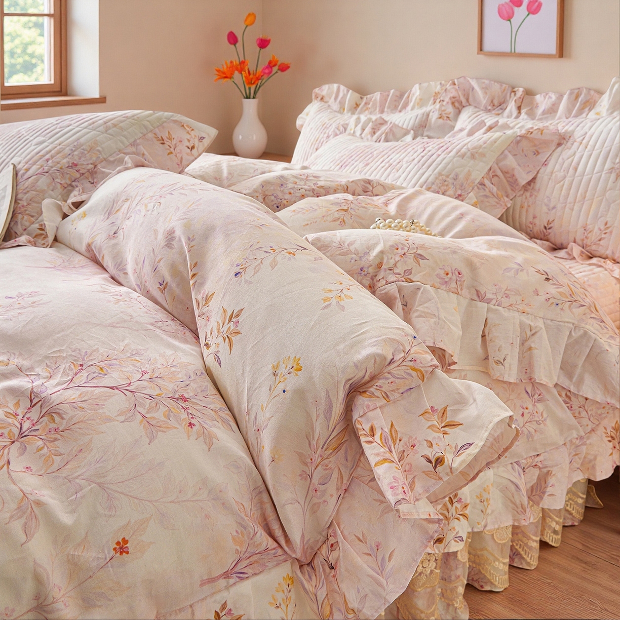 91家纺网 家纺一手货源 找家纺 （总）宜凡家纺 2026新款全棉数码印花床盖三四件套①号系列四件套