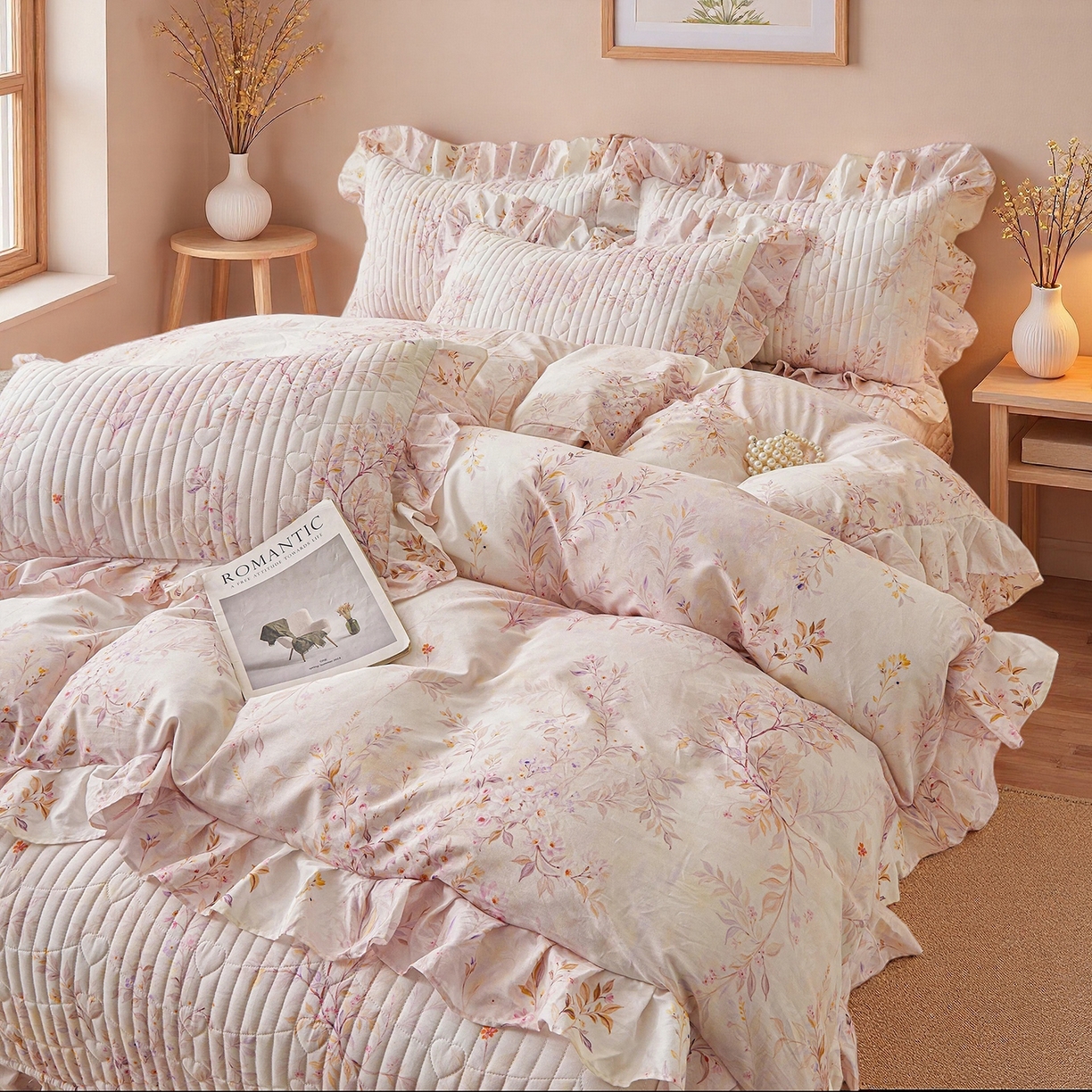 91家纺网 家纺一手货源 找家纺 （总）宜凡家纺 2026新款全棉数码印花床盖三四件套①号系列四件套