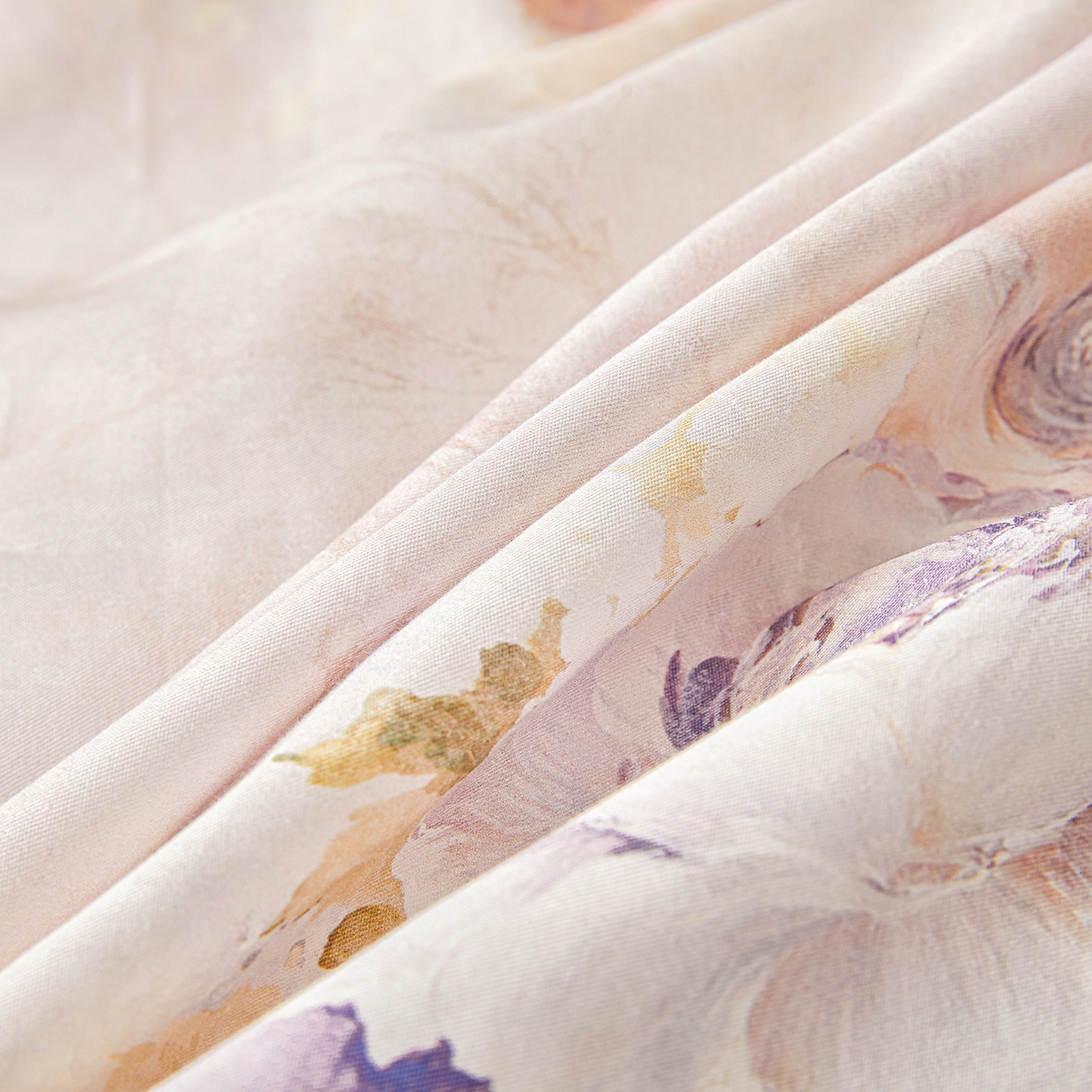 91家纺网 家纺一手货源 找家纺 宜凡家纺 2026新款全棉数码印花床盖三四件套①号系列四件套 香雪海