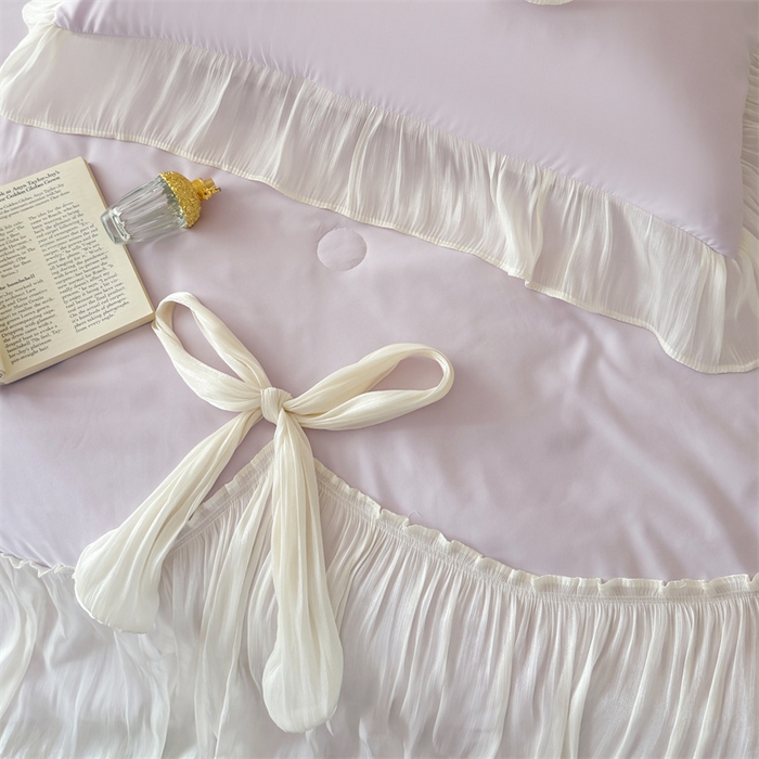 91家纺网 家纺一手货源 找家纺 吾欢心 2026春夏新款高端定制索菲亚夏被四件套空调被床单款床盖款 索菲亚紫-夏被四件套