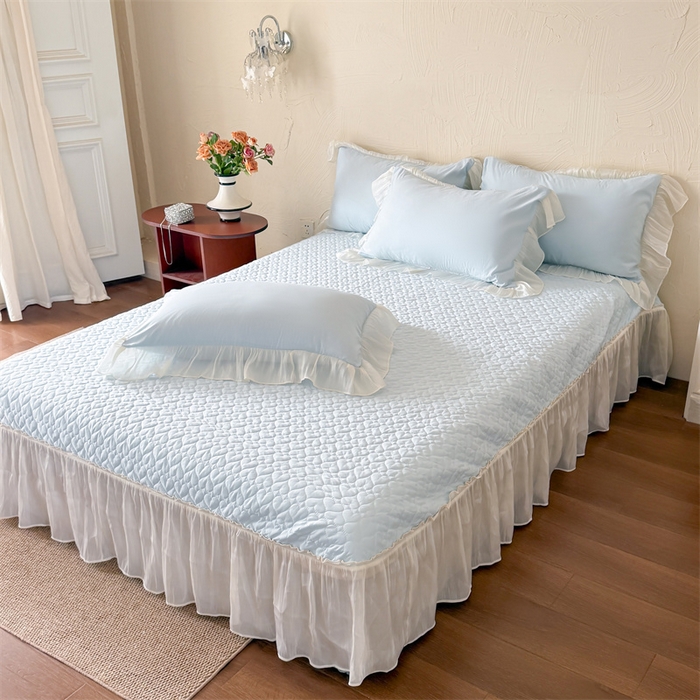 91家纺网 家纺一手货源 找家纺 吾欢心 2026春夏新款高端定制索菲亚夏被四件套空调被床单款床盖款 索菲亚蓝-夏被四件套