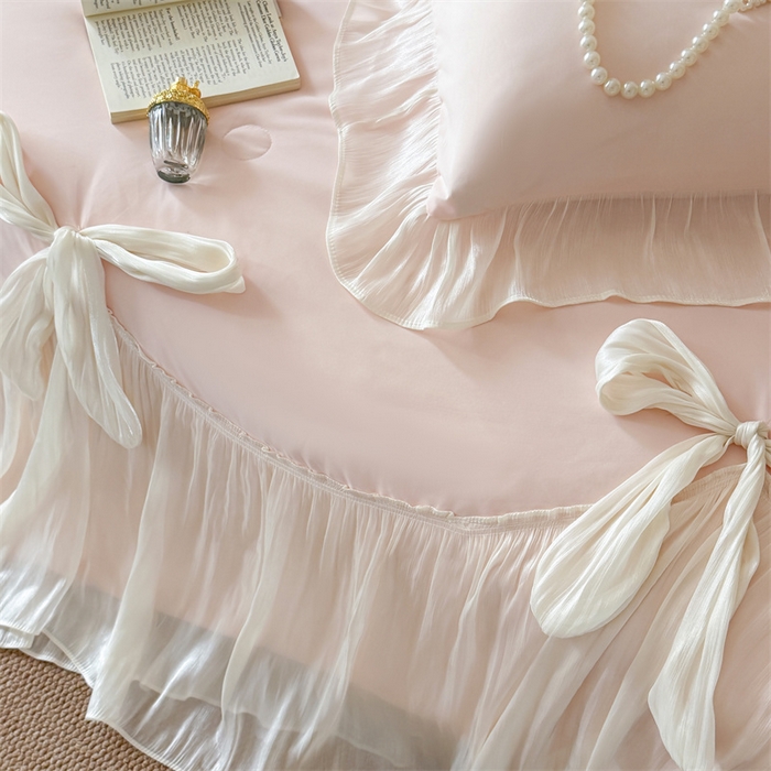 91家纺网 家纺一手货源 找家纺 吾欢心 2026春夏新款高端定制索菲亚夏被四件套空调被床单款床盖款 索菲亚粉-夏被四件套