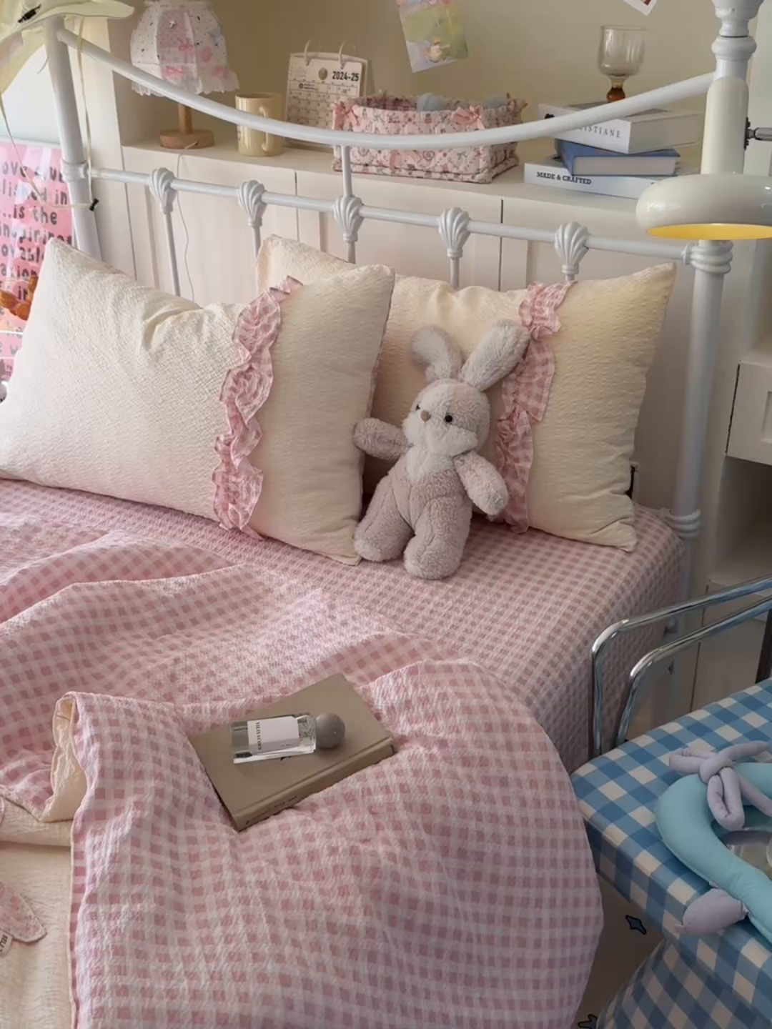 91家纺网 家纺一手货源 找家纺 瑞禾家纺（原阿亮） 2026新款提花泡芙面蝴蝶结花边韩剧女主感单夏被夏被夏凉被空调被四件套-奶油泡芙 夏被奶油泡芙-奶粉波点