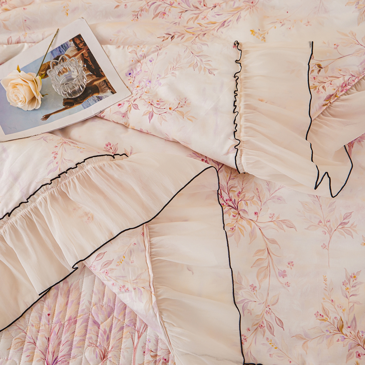 91家纺网 家纺一手货源 找家纺 （总）宜凡家纺 2026新款全棉数码印花夏被床盖四件套①号系列