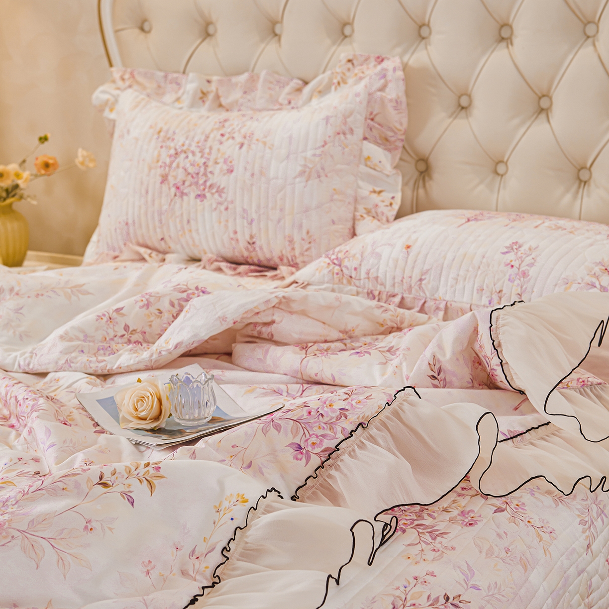 91家纺网 家纺一手货源 找家纺 （总）宜凡家纺 2026新款全棉数码印花夏被床盖四件套①号系列