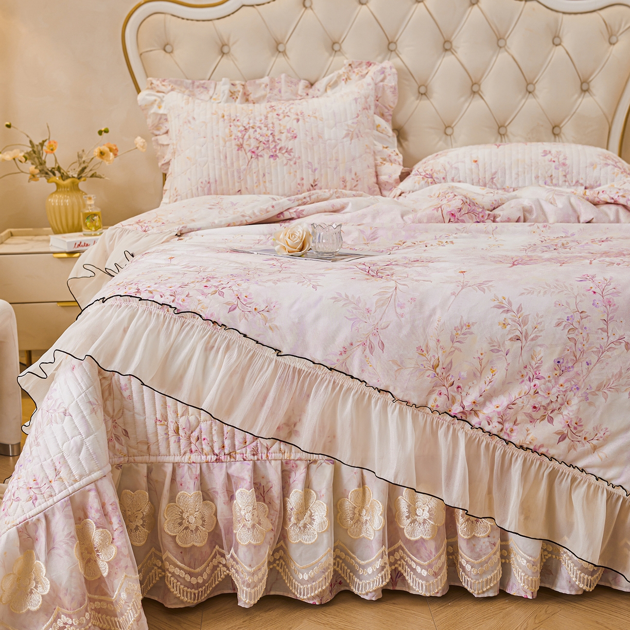 91家纺网 家纺一手货源 找家纺 （总）宜凡家纺 2026新款全棉数码印花夏被床盖四件套①号系列