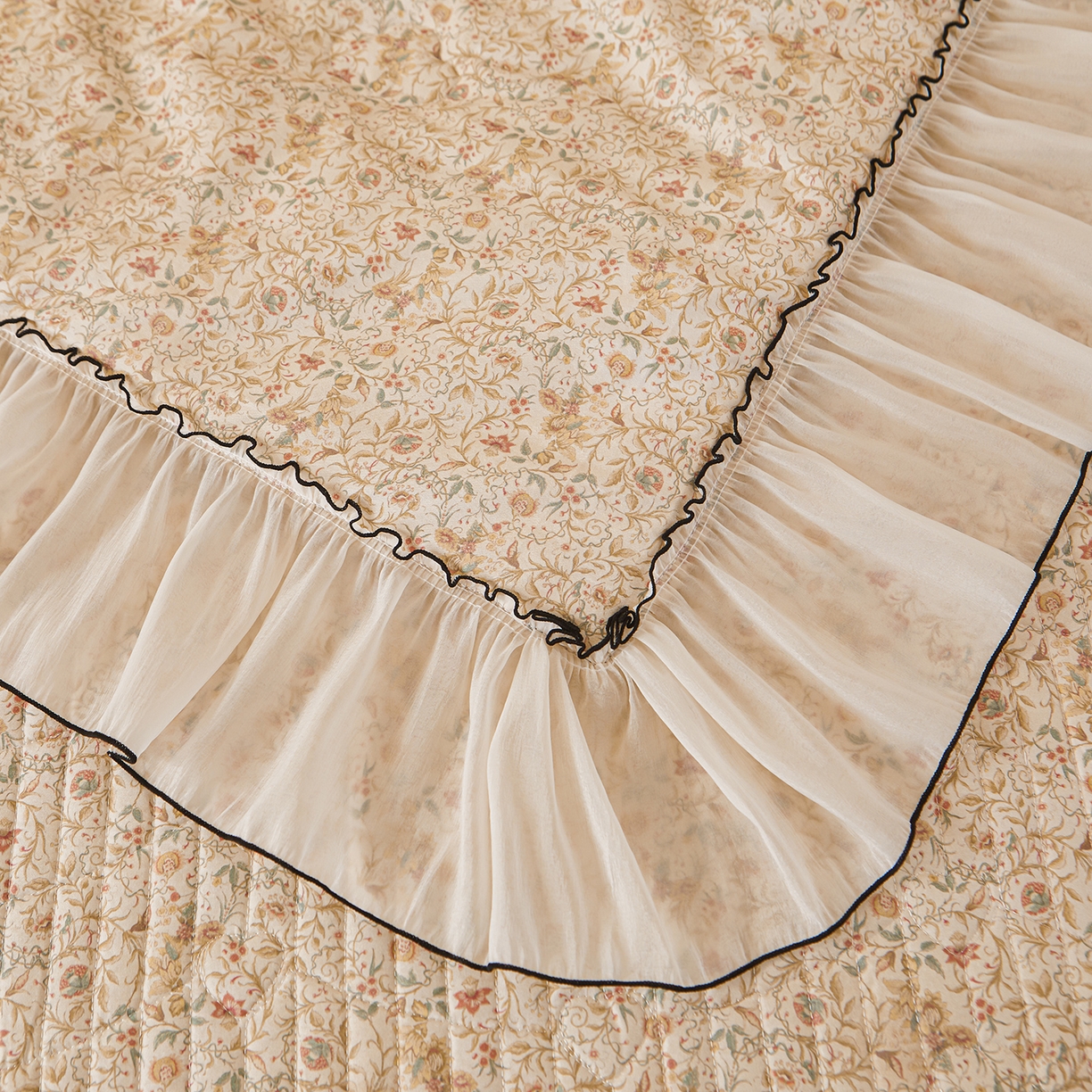 91家纺网 家纺一手货源 找家纺 宜凡家纺 2026新款全棉数码印花夏被床盖四件套①号系列 云卷