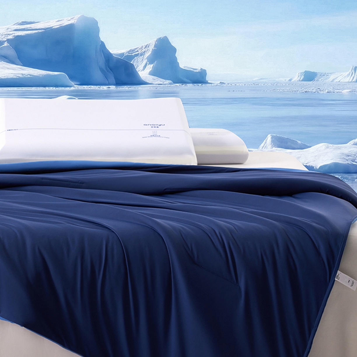 91家纺网 家纺一手货源 找家纺 亿菲凡家纺 2026新款亚朵同款酒店被子夏季深睡双感夏凉被凉感被夏被控温被pro3.0  深睡蓝