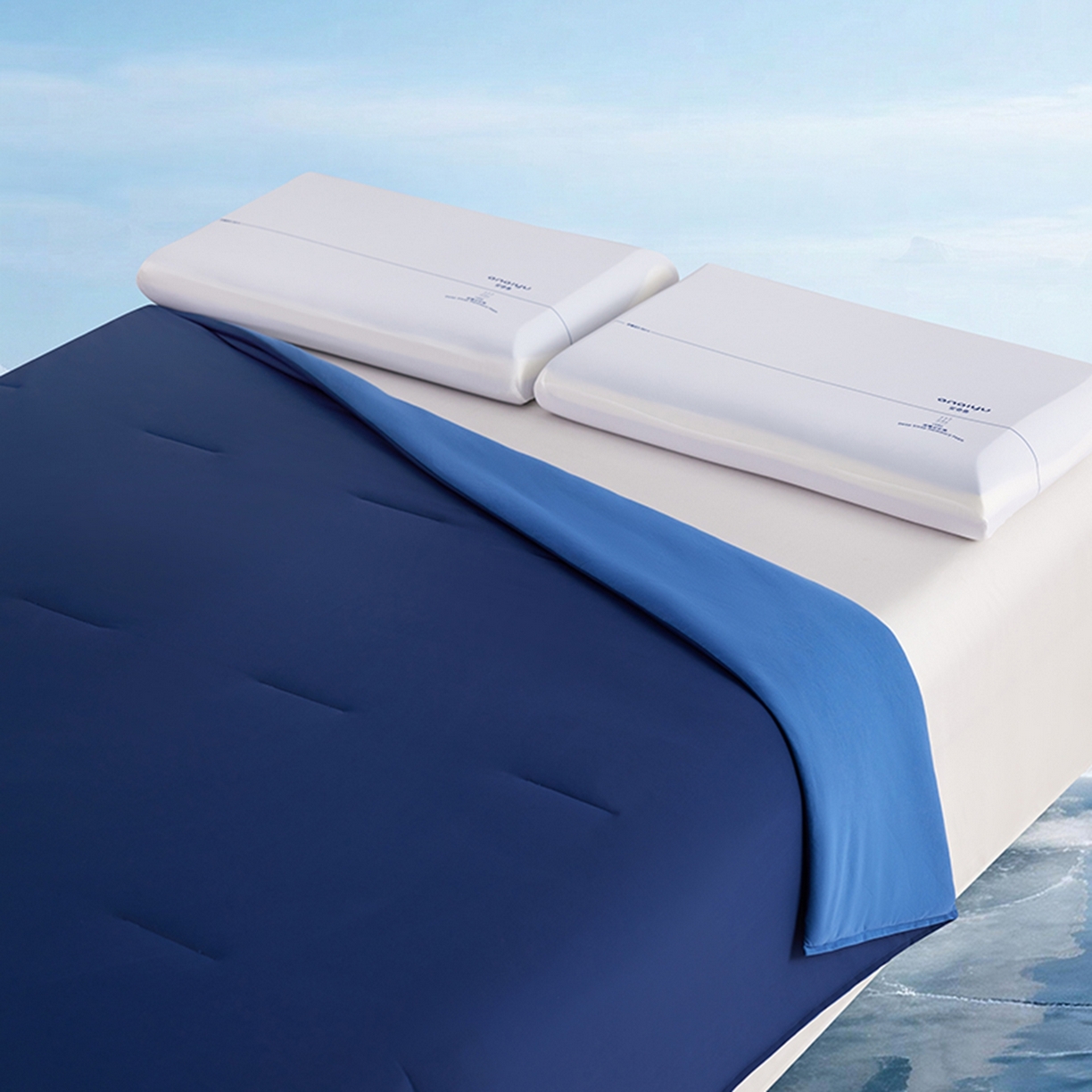 91家纺网 家纺一手货源 找家纺 亿菲凡家纺 2026新款亚朵同款酒店被子夏季深睡双感夏凉被凉感被夏被控温被pro3.0  深睡蓝