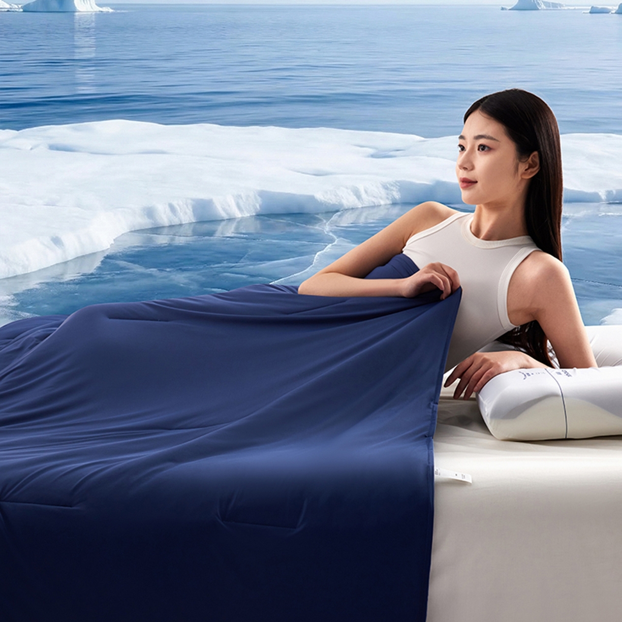 91家纺网 家纺一手货源 找家纺 亿菲凡家纺 2026新款亚朵同款酒店被子夏季深睡双感夏凉被凉感被夏被控温被pro3.0  深睡蓝