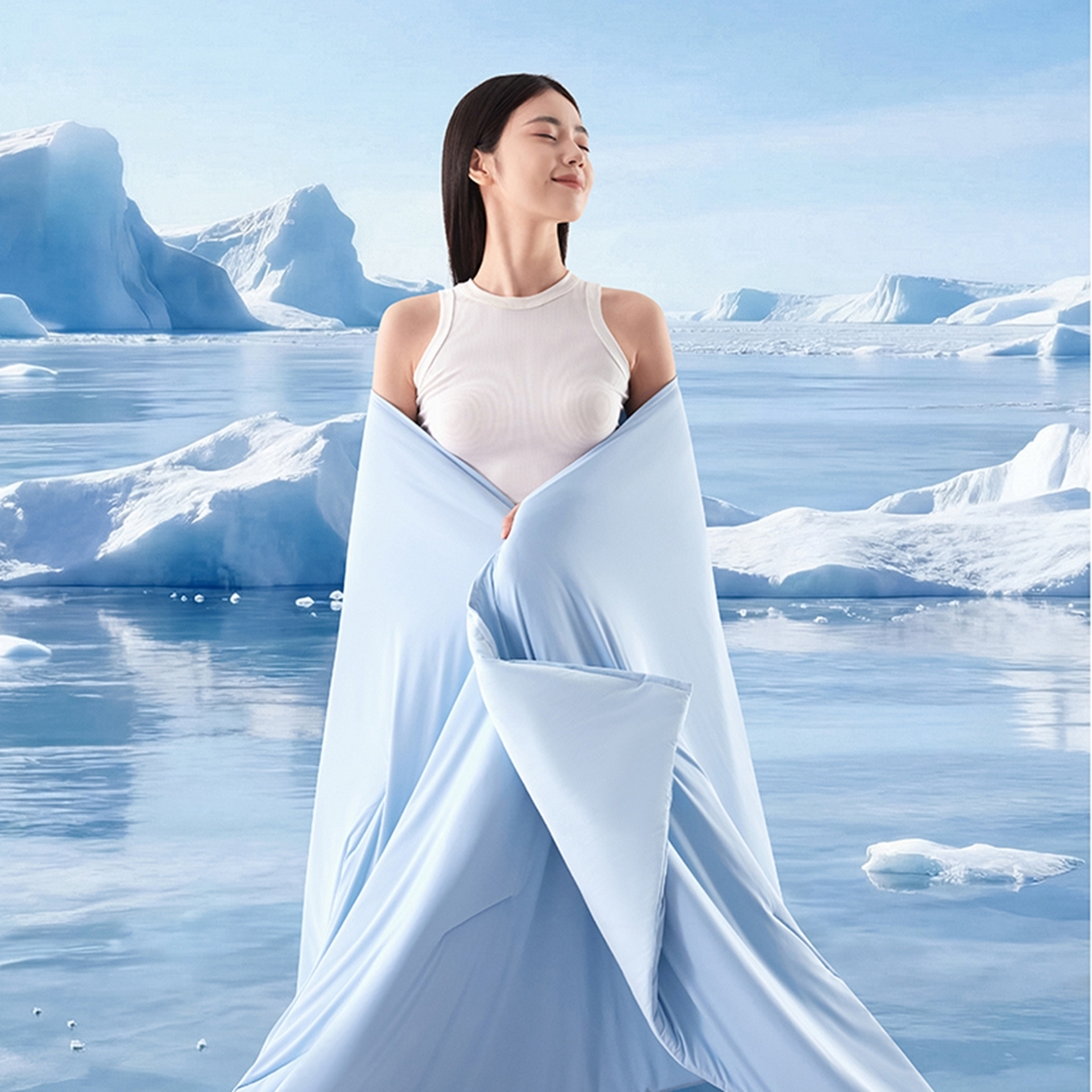 91家纺网 家纺一手货源 找家纺 亿菲凡家纺 2026新款亚朵同款酒店被子夏季深睡双感夏凉被凉感被夏被控温被pro3.0  静水蓝