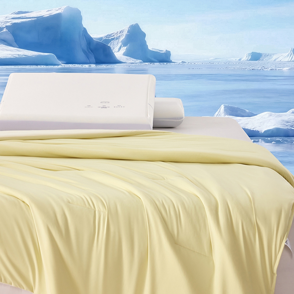 91家纺网 家纺一手货源 找家纺 亿菲凡家纺 2026新款亚朵同款酒店被子夏季深睡双感夏凉被凉感被夏被控温被pro3.0  竹青黄