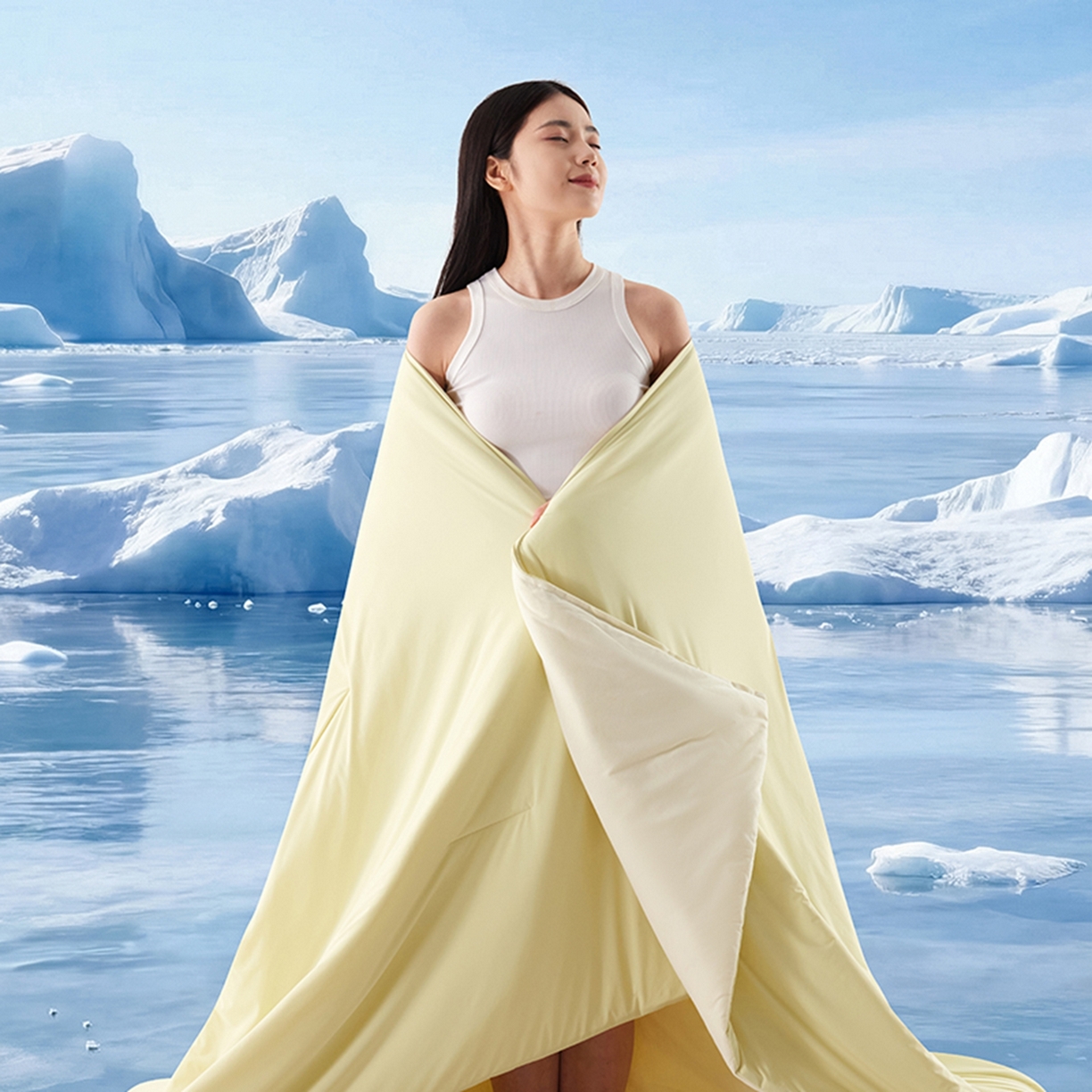 91家纺网 家纺一手货源 找家纺 亿菲凡家纺 2026新款亚朵同款酒店被子夏季深睡双感夏凉被凉感被夏被控温被pro3.0  竹青黄