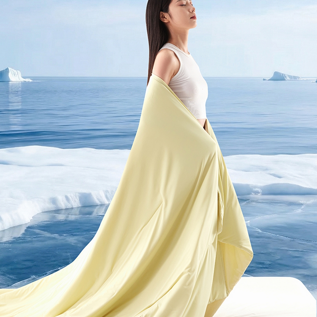 91家纺网 家纺一手货源 找家纺 亿菲凡家纺 2026新款亚朵同款酒店被子夏季深睡双感夏凉被凉感被夏被控温被pro3.0  竹青黄