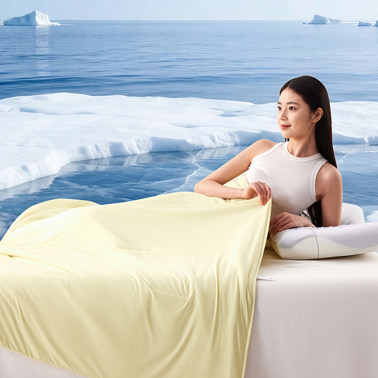 91家纺网 家纺一手货源 找家纺 亿菲凡家纺 2026新款亚朵同款酒店被子夏季深睡双感夏凉被凉感被夏被控温被pro3.0  竹青黄