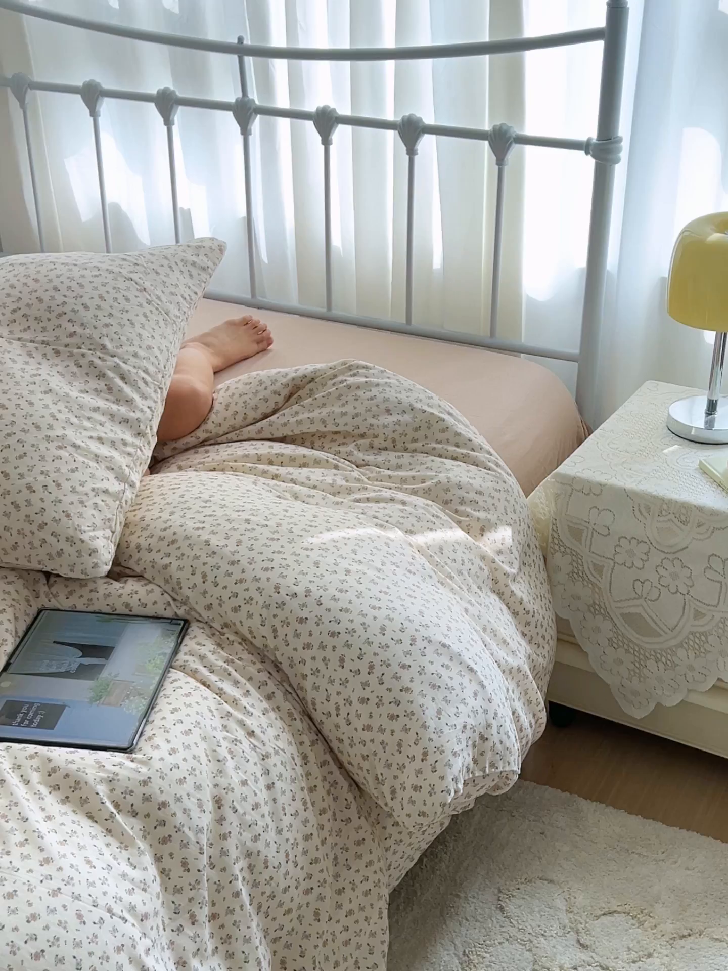 91家纺网 家纺一手货源 找家纺 早晨家纺 2026新款INS博主风混搭小碎花A类全棉双层纱四件套 双层纱-花漾