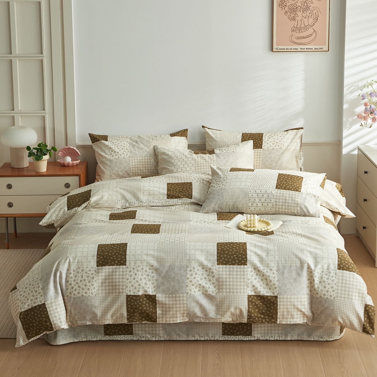 91家纺网 家纺一手货源 找家纺 （总）绫韵家纺 2026新款全棉ins小碎花13372纯棉田园风简约四件套