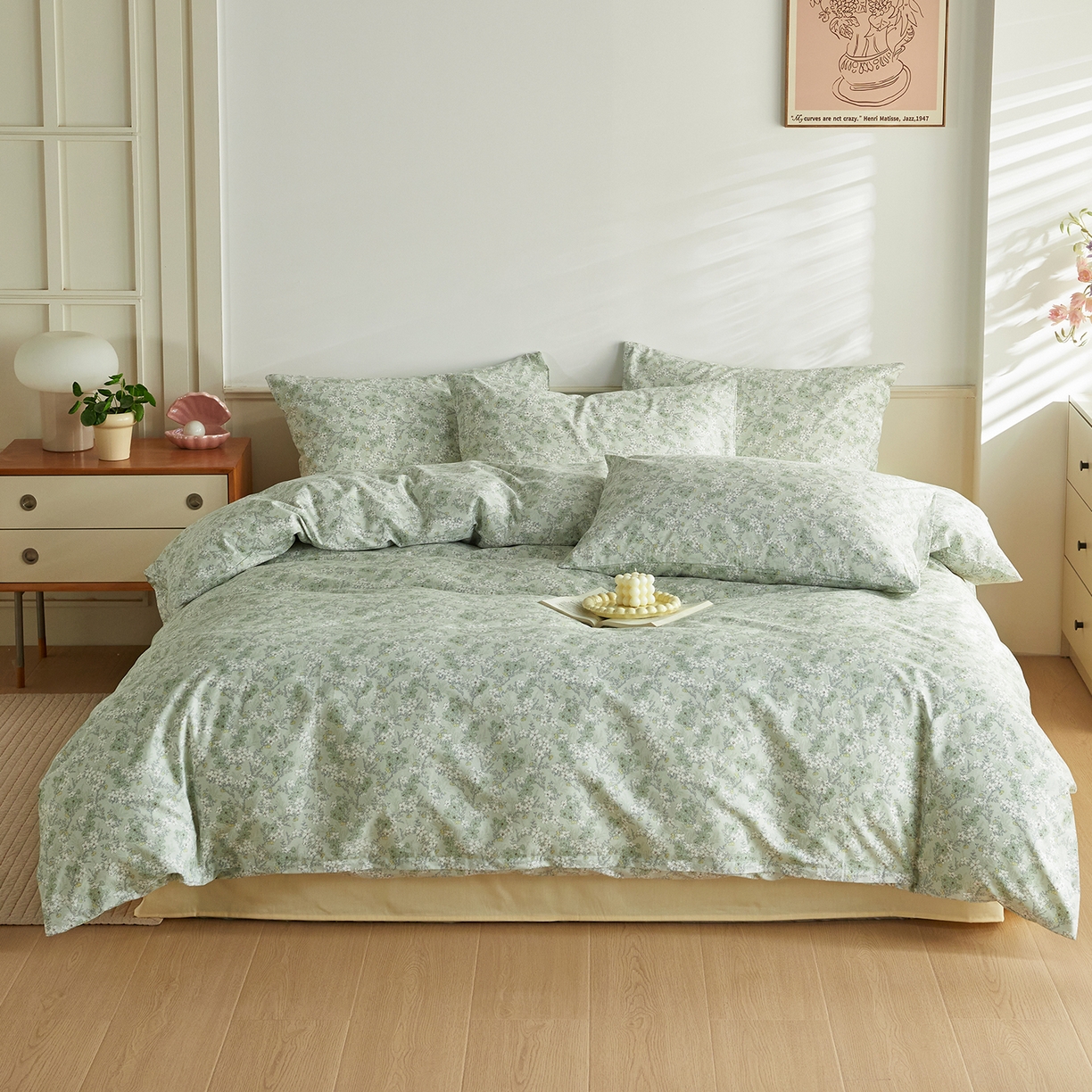 91家纺网 家纺一手货源 找家纺 （总）绫韵家纺 2026新款全棉ins小碎花13372纯棉田园风简约四件套