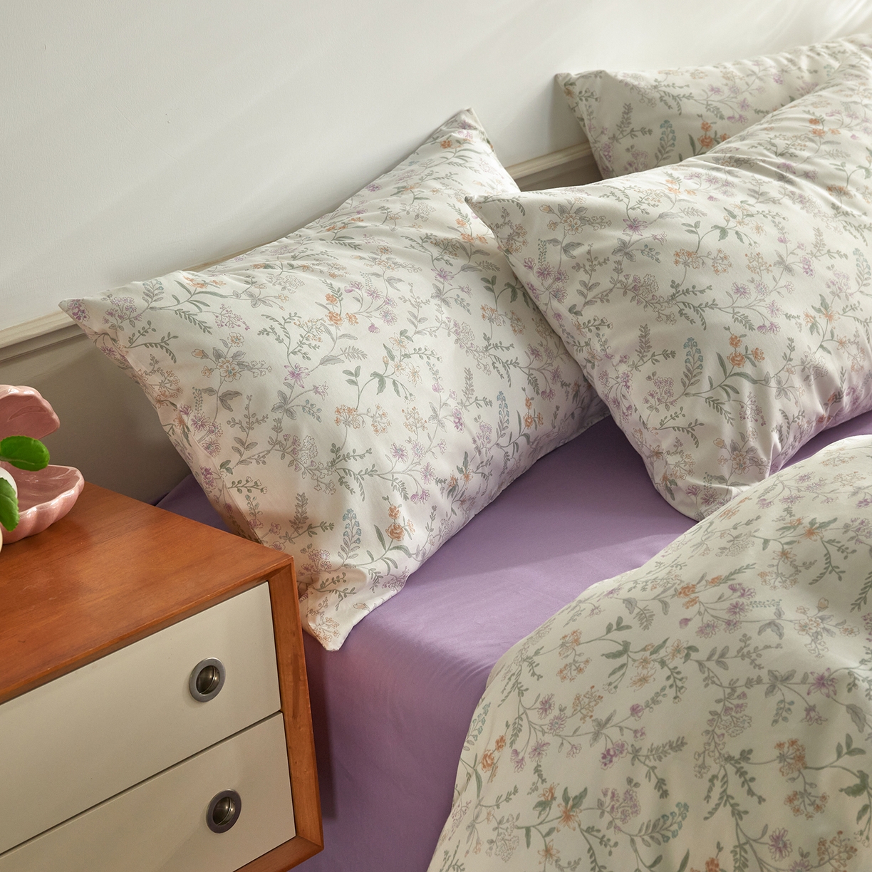 91家纺网 家纺一手货源 找家纺 （总）绫韵家纺 2026新款全棉ins小碎花13372纯棉田园风简约四件套