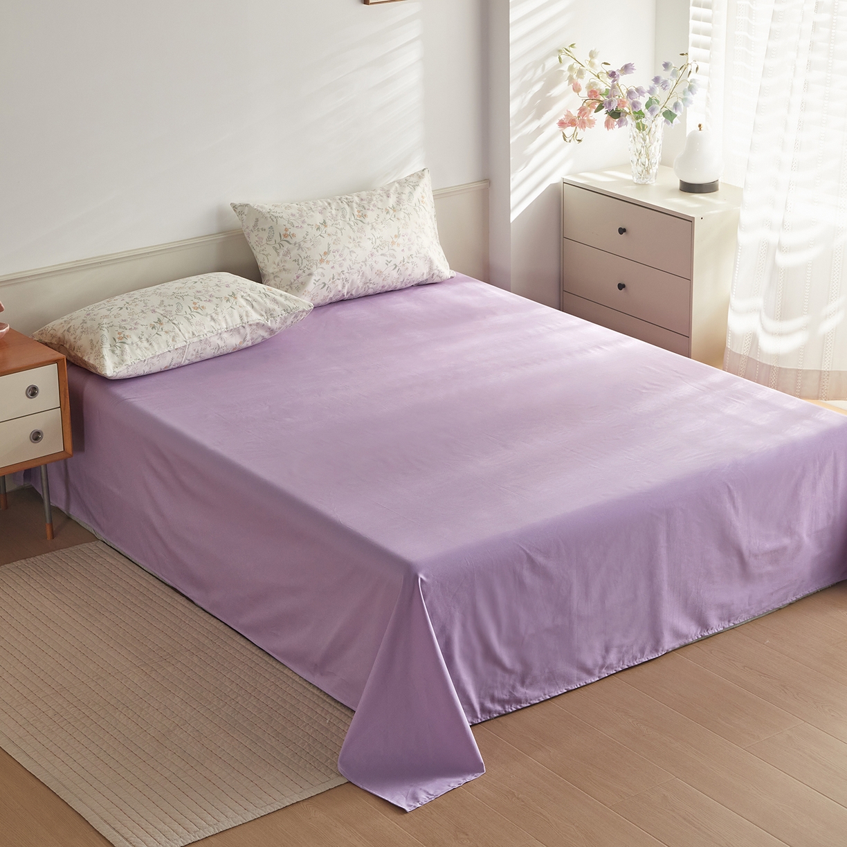 91家纺网 家纺一手货源 找家纺 （总）绫韵家纺 2026新款全棉ins小碎花13372纯棉田园风简约四件套