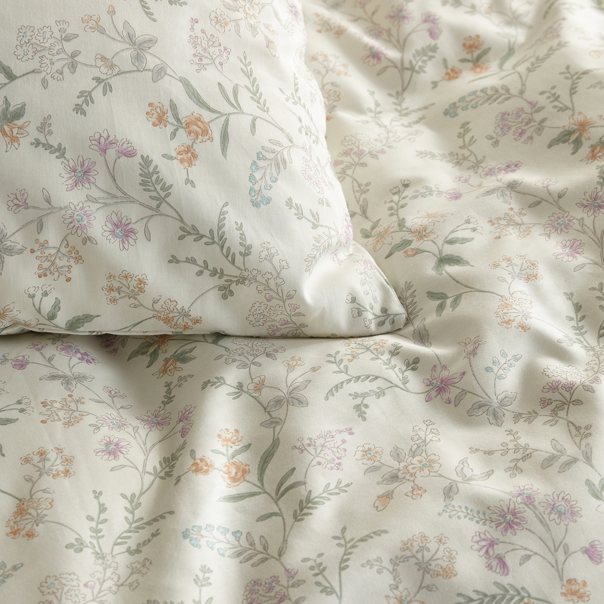 91家纺网 家纺一手货源 找家纺 （总）绫韵家纺 2026新款全棉ins小碎花13372纯棉田园风简约四件套