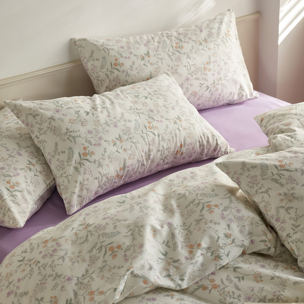 91家纺网 家纺一手货源 找家纺 （总）绫韵家纺 2026新款全棉ins小碎花13372纯棉田园风简约四件套