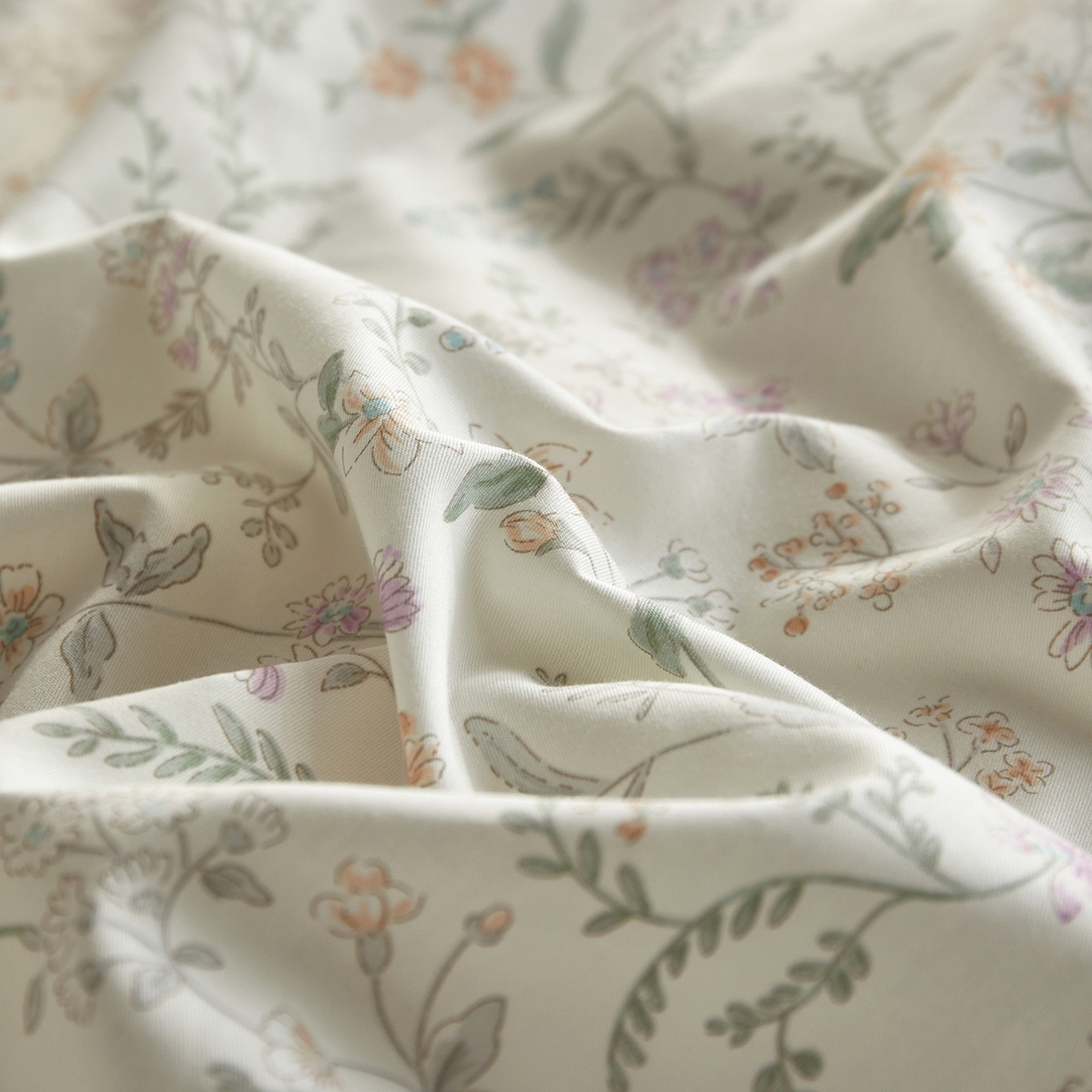 91家纺网 家纺一手货源 找家纺 （总）绫韵家纺 2026新款全棉ins小碎花13372纯棉田园风简约四件套