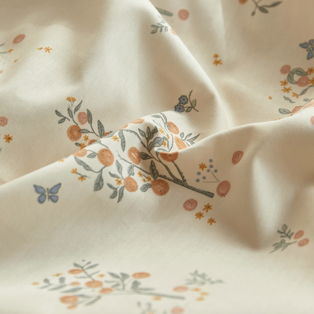 91家纺网 家纺一手货源 找家纺 绫韵家纺 2026新款全棉ins小碎花13372纯棉田园风简约四件套 陌上秋