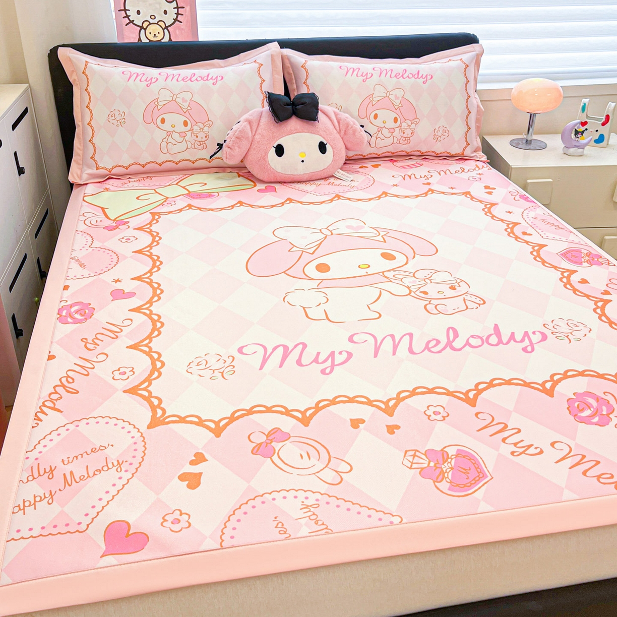 91家纺网 家纺一手货源 找家纺 （总）暮思家居 2026新款正版授权A类大版数码印花三丽鸥1200D冰丝凉席可组合仿锦氨夏被