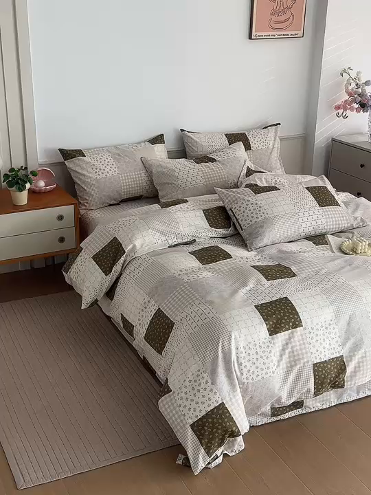 91家纺网 家纺一手货源 找家纺 绫韵家纺 2026新款全棉ins小碎花13372纯棉田园风简约四件套 乡村爱情