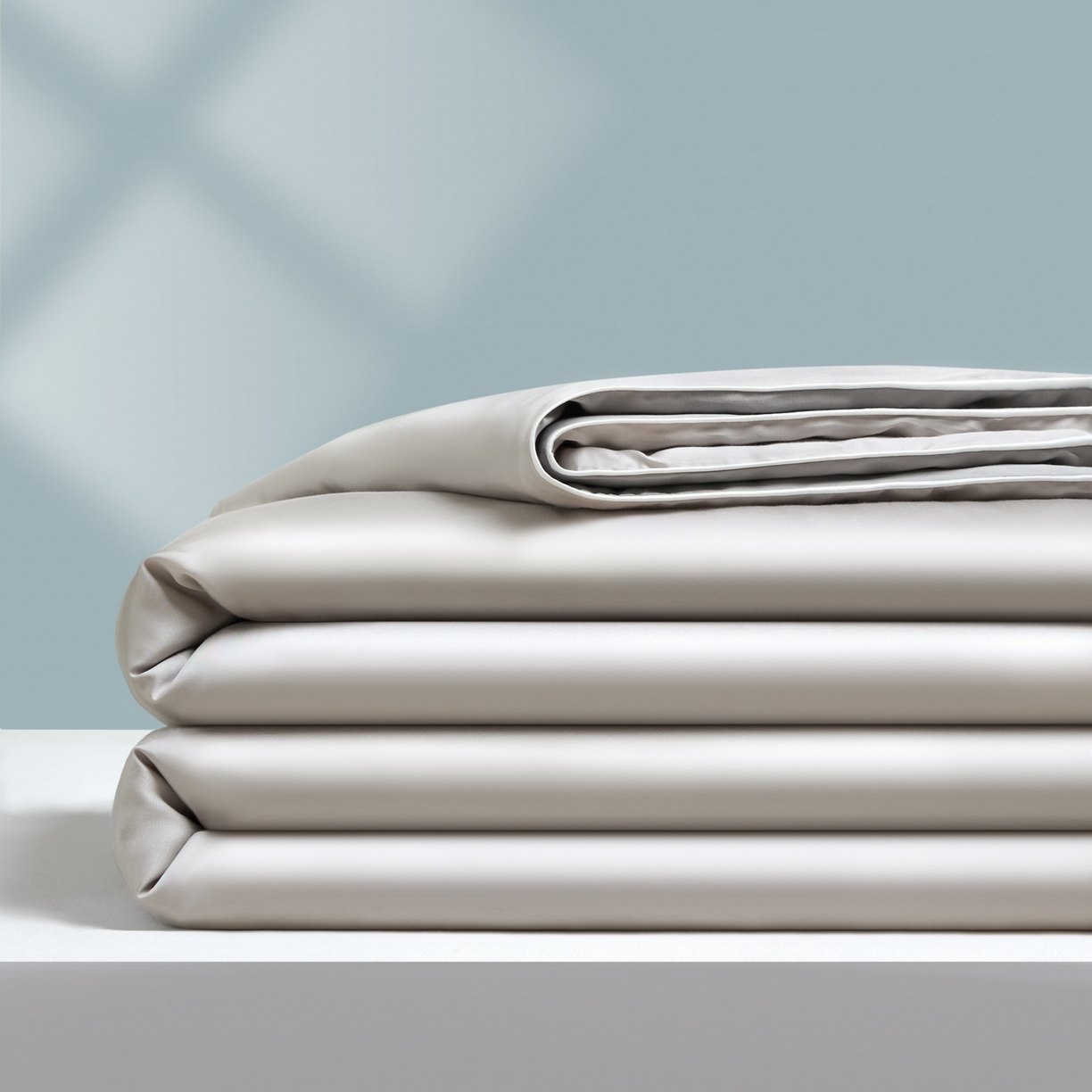 云棉坊 2026新款水洗冰丝滚边款夏被-双拼系列 双拼-椰子灰+经典灰