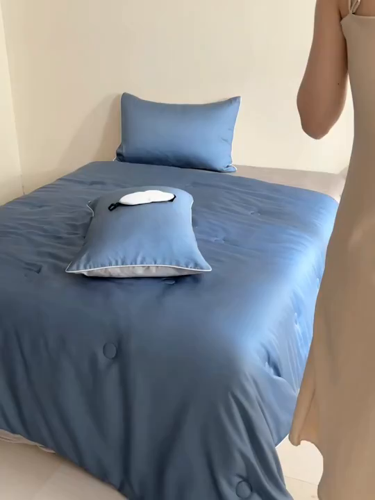 91家纺网 家纺一手货源 找家纺 （总）云棉坊 2026新款水洗冰丝滚边款夏被-双拼系列