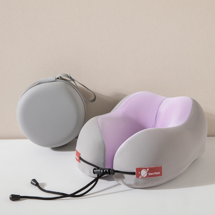 91家纺网 家纺一手货源 找家纺 （总）土多多枕芯 2026新款凉感U型枕记忆枕便携冰丝护颈枕差旅护颈枕头午睡枕礼盒-双拼色系列