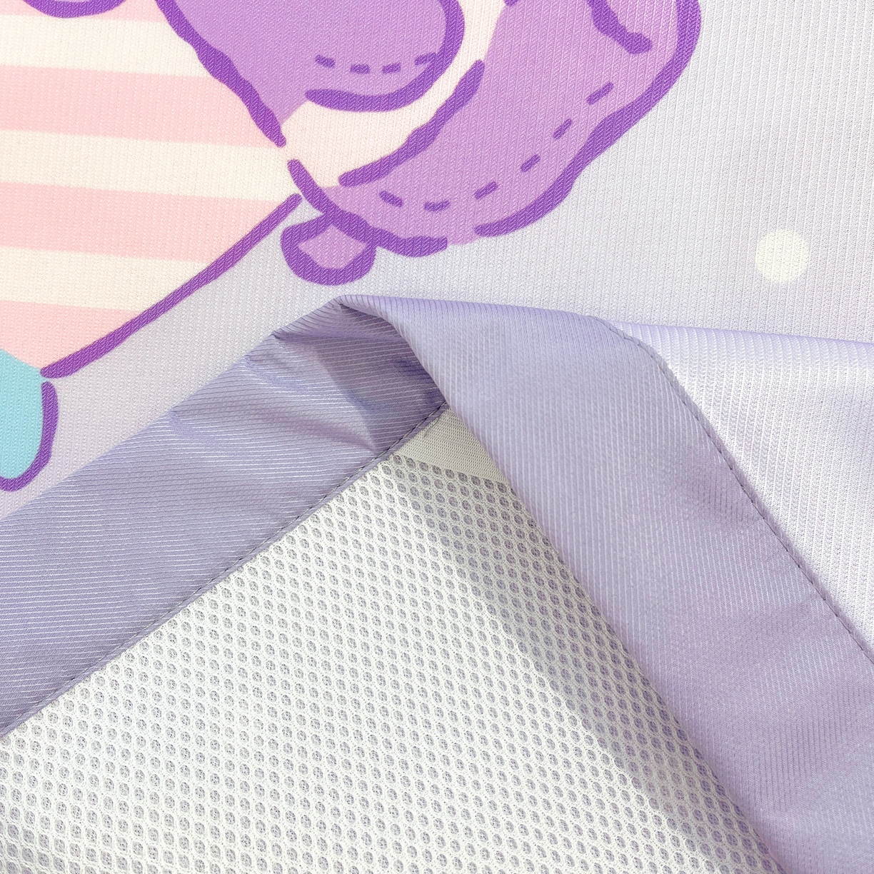 91家纺网 家纺一手货源 找家纺 暮思家居 2026新款正版授权A类大版数码印花三丽鸥1200D冰丝凉席可组合仿锦氨夏被 平铺款-甜蜜库洛米