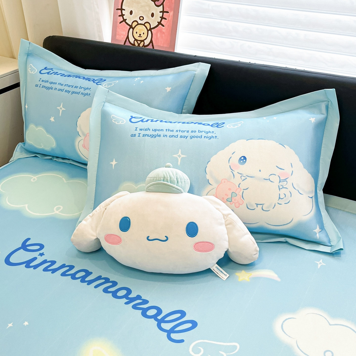 91家纺网 家纺一手货源 找家纺 暮思家居 2026新款正版授权A类大版数码印花三丽鸥1200D冰丝凉席可组合仿锦氨夏被 平铺款-晚安玉桂狗