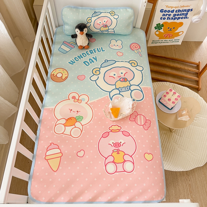 91家纺网 家纺一手货源 找家纺 潮邦创意家居 2026新款A类婴童可水洗冰藤软席-巴波布布系列【含A类检测报告】 米朵桃桃