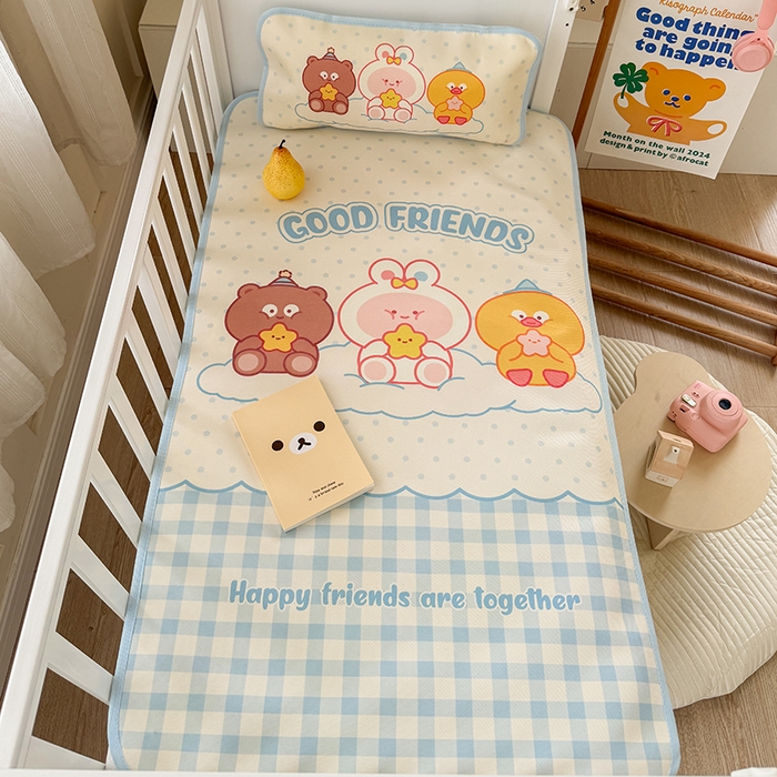 91家纺网 家纺一手货源 找家纺 潮邦创意家居 2026新款A类婴童可水洗冰藤软席-巴波布布系列【含A类检测报告】 糯糯桃桃