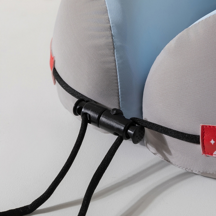 91家纺网 家纺一手货源 找家纺 土多多枕芯 2026新款凉感U型枕记忆枕便携冰丝护颈枕差旅护颈枕头午睡枕礼盒-双拼色系列 天空蓝灰双拼