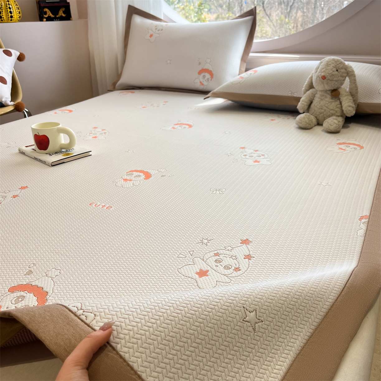 91家纺网 家纺一手货源 找家纺 （总）天之澜家纺 2026新款PE凉豆豆凉席小红书热卖款A类冰豆豆凉席三件套可水洗豆豆凉席-床席款