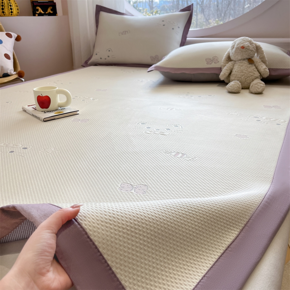 91家纺网 家纺一手货源 找家纺 （总）天之澜家纺 2026新款PE凉豆豆凉席小红书热卖款A类冰豆豆凉席三件套可水洗豆豆凉席-床席款