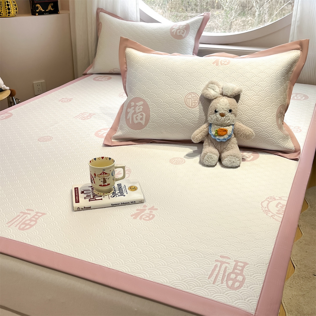 91家纺网 家纺一手货源 找家纺 天之澜家纺 2026新款PE凉豆豆凉席小红书热卖款A类冰豆豆凉席三件套可水洗豆豆凉席-床席款 福多多