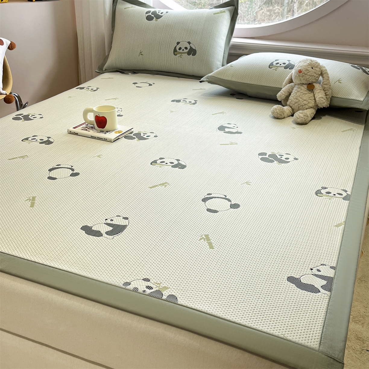 91家纺网 家纺一手货源 找家纺 天之澜家纺 2026新款PE凉豆豆凉席小红书热卖款A类冰豆豆凉席三件套可水洗豆豆凉席-床席款 国宝