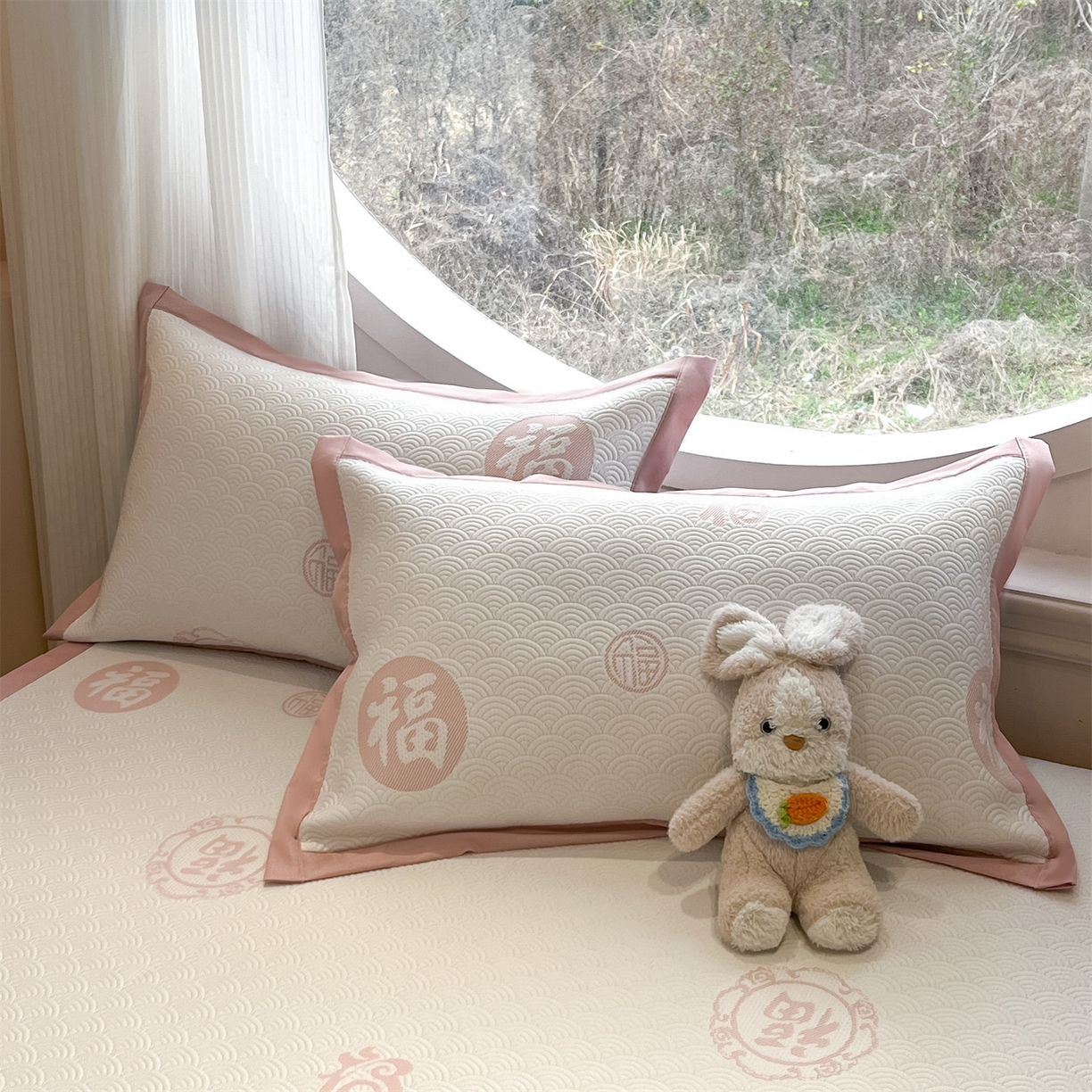 91家纺网 家纺一手货源 找家纺 天之澜家纺 2026新款PE凉豆豆凉席小红书热卖款A类冰豆豆凉席三件套可水洗豆豆凉席-床席款 福多多