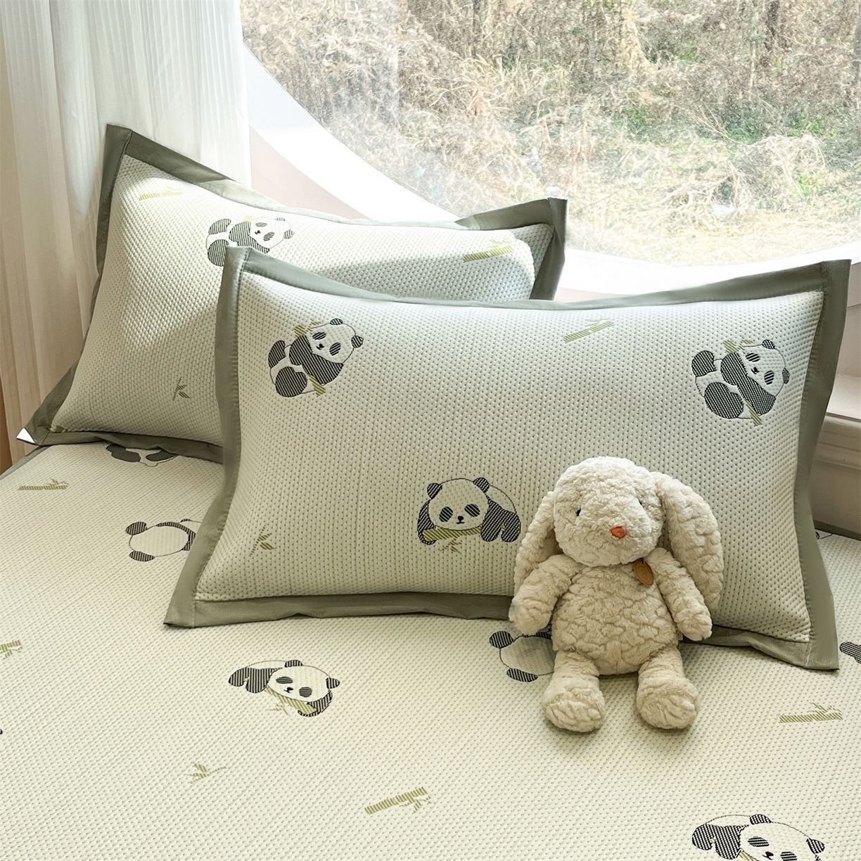 91家纺网 家纺一手货源 找家纺 天之澜家纺 2026新款PE凉豆豆凉席小红书热卖款A类冰豆豆凉席三件套可水洗豆豆凉席-床席款 国宝