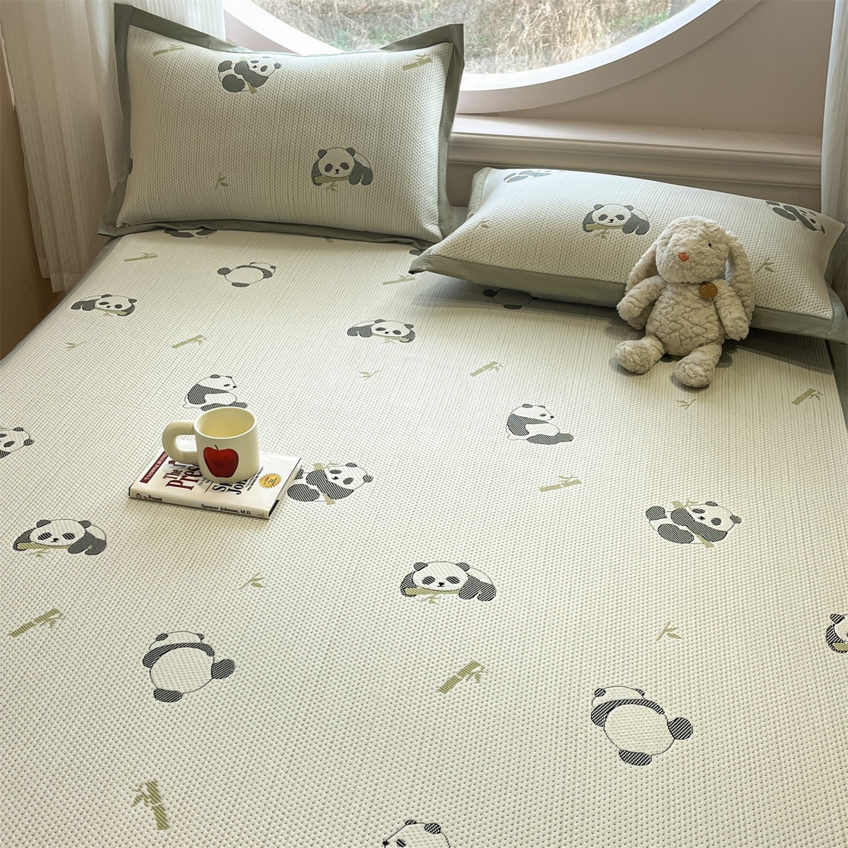 91家纺网 家纺一手货源 找家纺 天之澜家纺 2026新款PE凉豆豆凉席小红书热卖款A类冰豆豆凉席三件套可水洗豆豆凉席-床席款 国宝